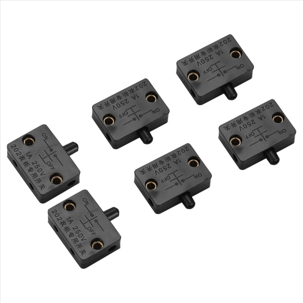 6Pcs Door Led Switch For Closet Light,Electrical Lamp Switches,Black 4852209314442
