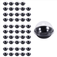 50 stuks doorzichtige plastic mini cupcake container, voor mini muffin macarons