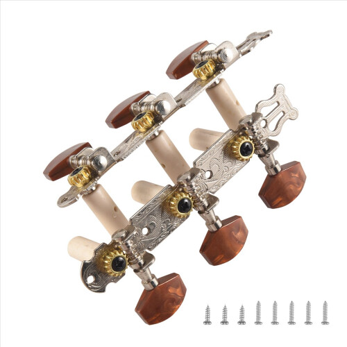 2Pcs 1:15 Classical Silver Guitar Tuner Tuning Machine Heads Keys 2