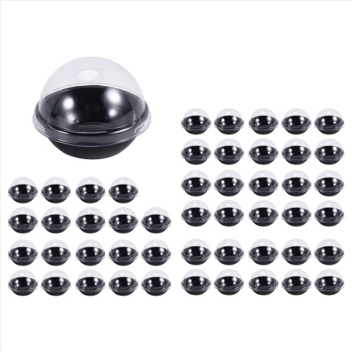 50 Pack Clear Plastic Mini Cupcake Container,for Mini Muffin Macaron 2