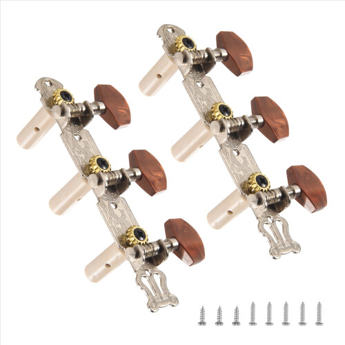 2Pcs 1:15 Classical Silver Guitar Tuner Tuning Machine Heads Keys 1