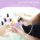 UV LED Nail Lamp for Nails with Securing Clip Rotatable Light, Silver 4
