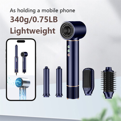 Πιστολάκι μαλλιών Negative Ion Automatic Air Curling Iron Dark Blue EU Plug 1