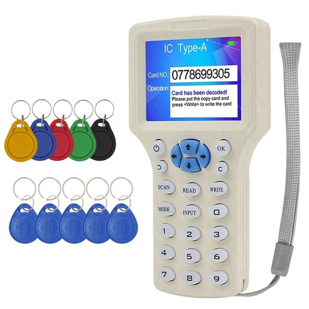 Rfid Nfc Smart Card Reader+5Xuid/T5577 Keychain Rfid Duplicator 4852214024305