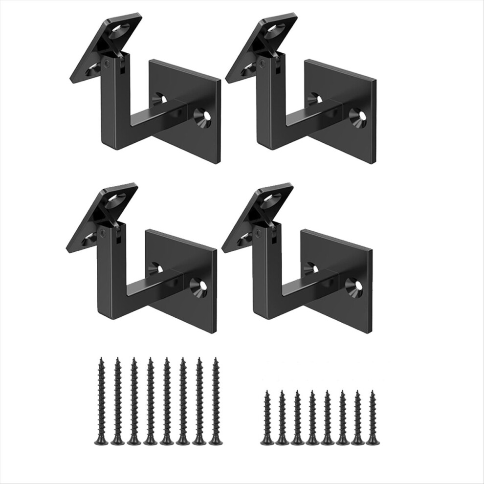 4 Pack Adjustable Handrail Brackets, Stair Railing Brackets 4851244672098
