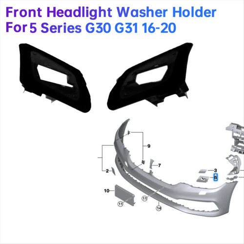 1Pair Front Headlight Washer Holder 51117385355 51117385356 for 1