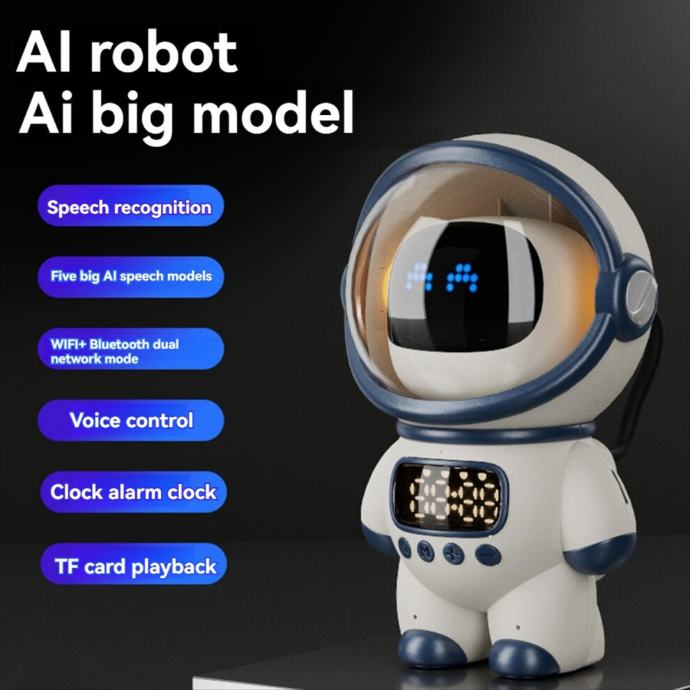 Smart Ai Robot Bluetooth Speaker Alarm Clock Fm Radio 4852214019356