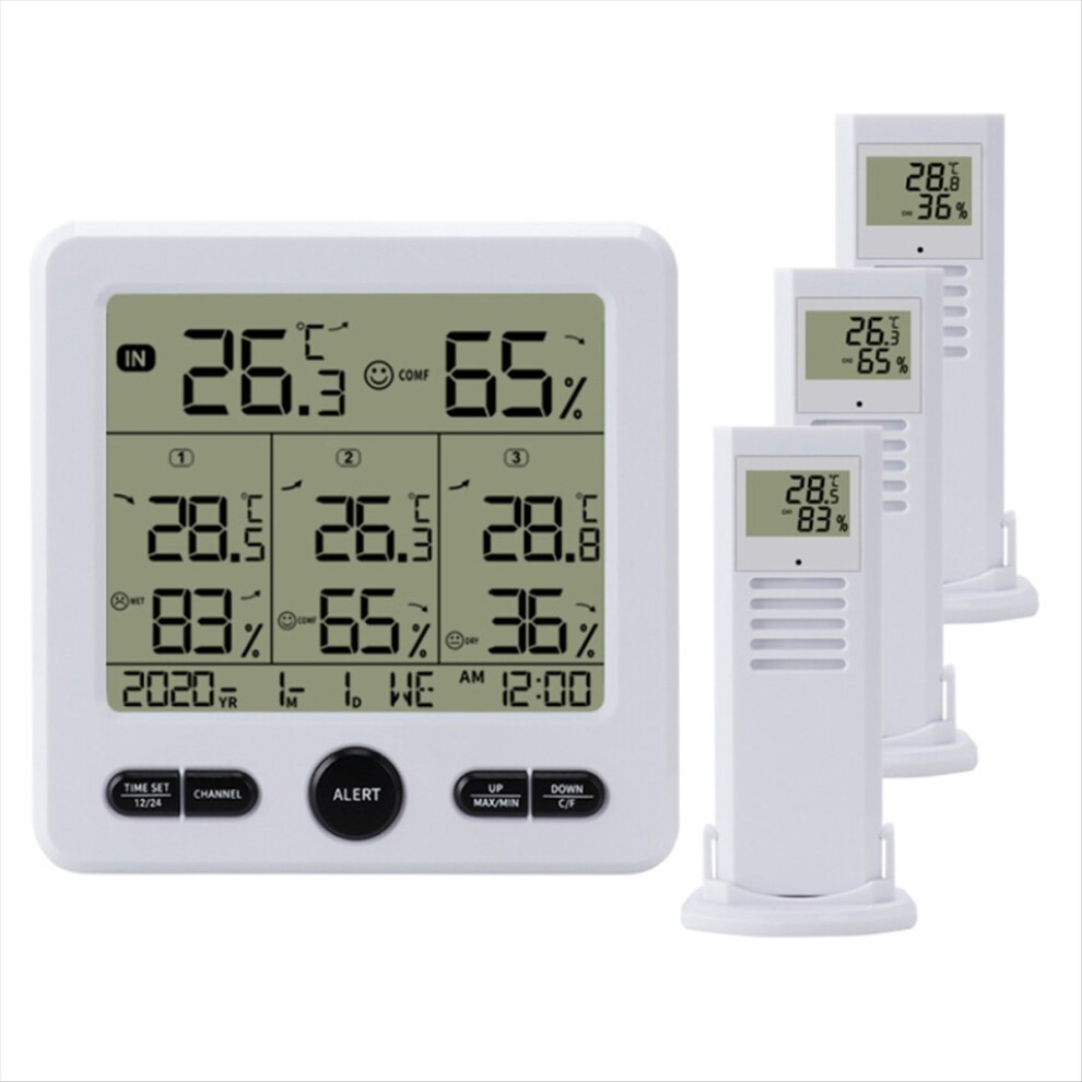 One-To-Three Wireless Weather Station, Thermometer And Hygrometer, 4851244627685
