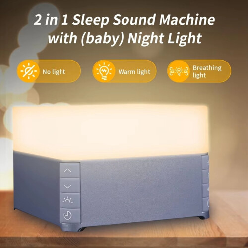 White Noise Machine Slaaphulp 39 Liedjes Rustgevende Geluiden Blauw 2