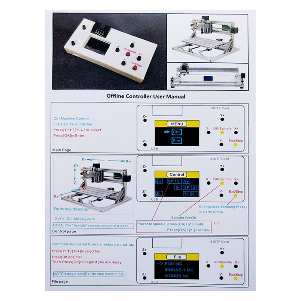 Offline Controller For Cnc 3018 Pro 2418 Pro 1610 Pro Cutter Machine 4851244668794