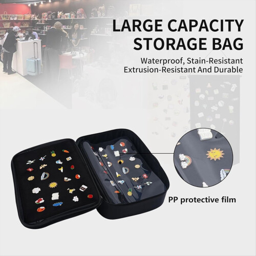 Sac de présentation d'épingles en émail, carnet de transactions d'épingles, 12 pages d'épingles à collectionner 2