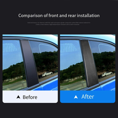 Car Window Door Column B Pillar Post Trim Stickers for 2