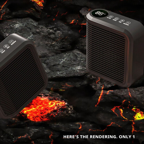 Mini Fan Heater Πολυλειτουργικός Επιτοίχιος Θερμοσίφωνας Μαύρο βύσμα ΕΕ 1