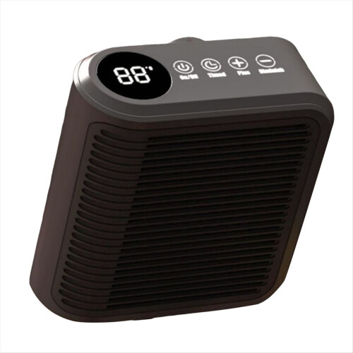 Mini Fan Heater Πολυλειτουργικός Επιτοίχιος Θερμοσίφωνας Μαύρο βύσμα ΕΕ