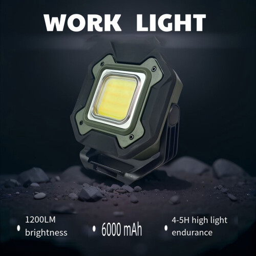 Mini Rechargeable Work Light, Super Bright COB Light with Magnet, A 1