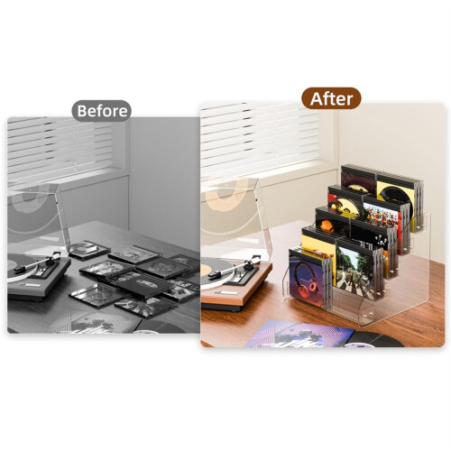 Θήκη CD 5 επιπέδων, Clear Organizers CD, CD Display Rack χωράει έως και 30 1