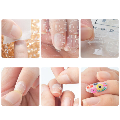 16 blatt, 24 /blatt, doppelseitige Nagelkunst-Klebesticker 1