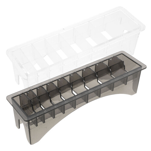 2 kunststoff-box mit 10-fächer-platte, /schwarz