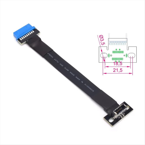 Προσαρμογέας USB 3.0 σε USB 3.1 Type C για μητρική πλακέτα υπολογιστή 2