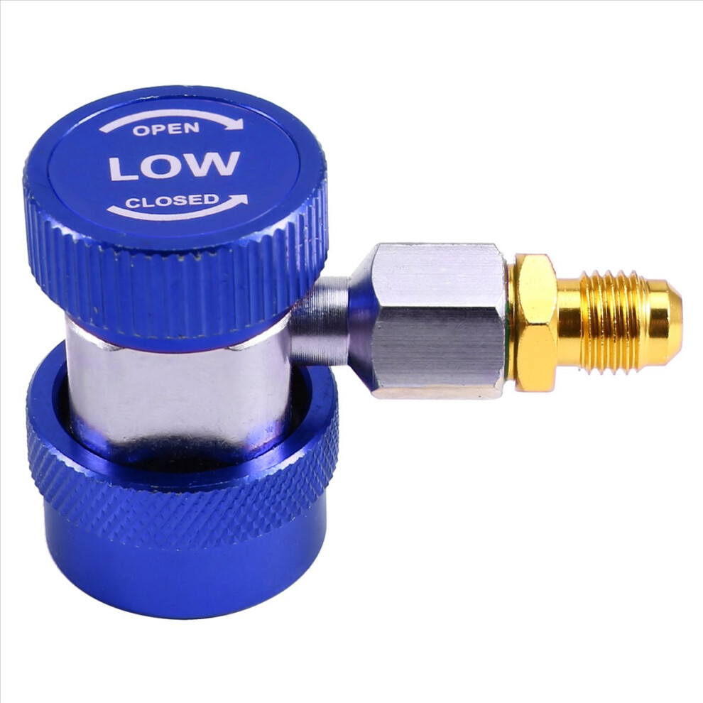 R134a Car Air Conditioner Fluoride Converter Quick Coupler Blue 4851244628682