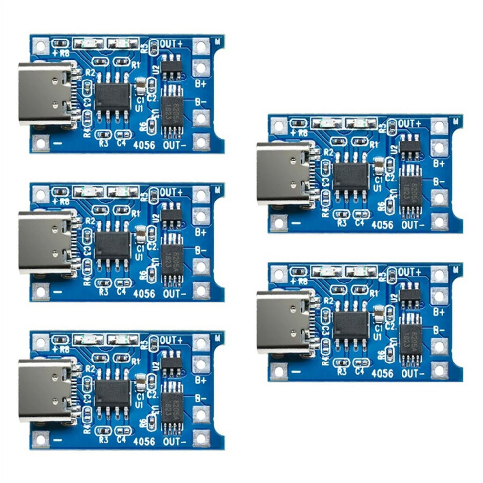 5Pcs 5V 1A Type-C 18650 Lithium Battery Charging Board Charger Module 4852214018441