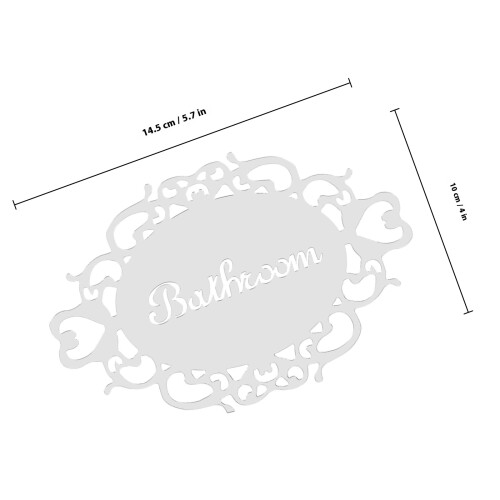 Raindrops 2 Pcs 浴室标 Unique Bathroom Sign Self-Adhesive Office 1