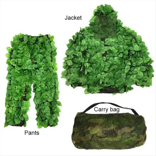 Combinaisons de chasse 3D camouflage feuille jungle cachée 2