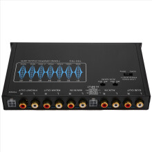 Equalizador automotivo de 7 bandas, equalizador de áudio, ajuste, amplificador crossover