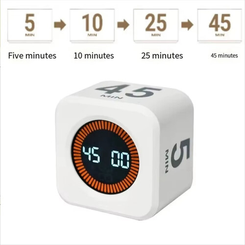 Cronômetro de cubo com display LED visual, cronômetro para crianças 2