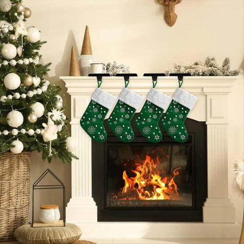 Hooks Fireplace Gifts Stocking Hangers Table Edge Storage 1