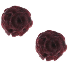 2 haarclips voor wrong, paardenstaart of verlenging (rood)