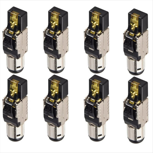 8Pack Tool Free Shielded RJ45 Cat 8 Field Termination Plug 1