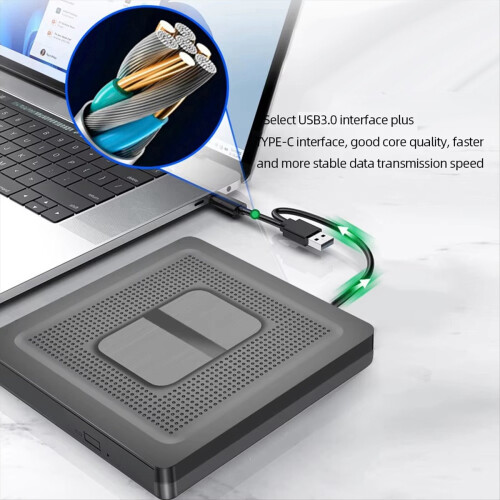 Εξωτερική μονάδα CD DVD USB 3.0 Type-C για φορητό υπολογιστή 1