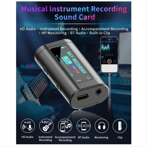 Placă de sunet RECORDER Interfață de conversie USB Plug and Play 2
