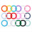 18Pcs Silicone Beadable O Rings with 2 Hole, Frames Silicone Pendant 1