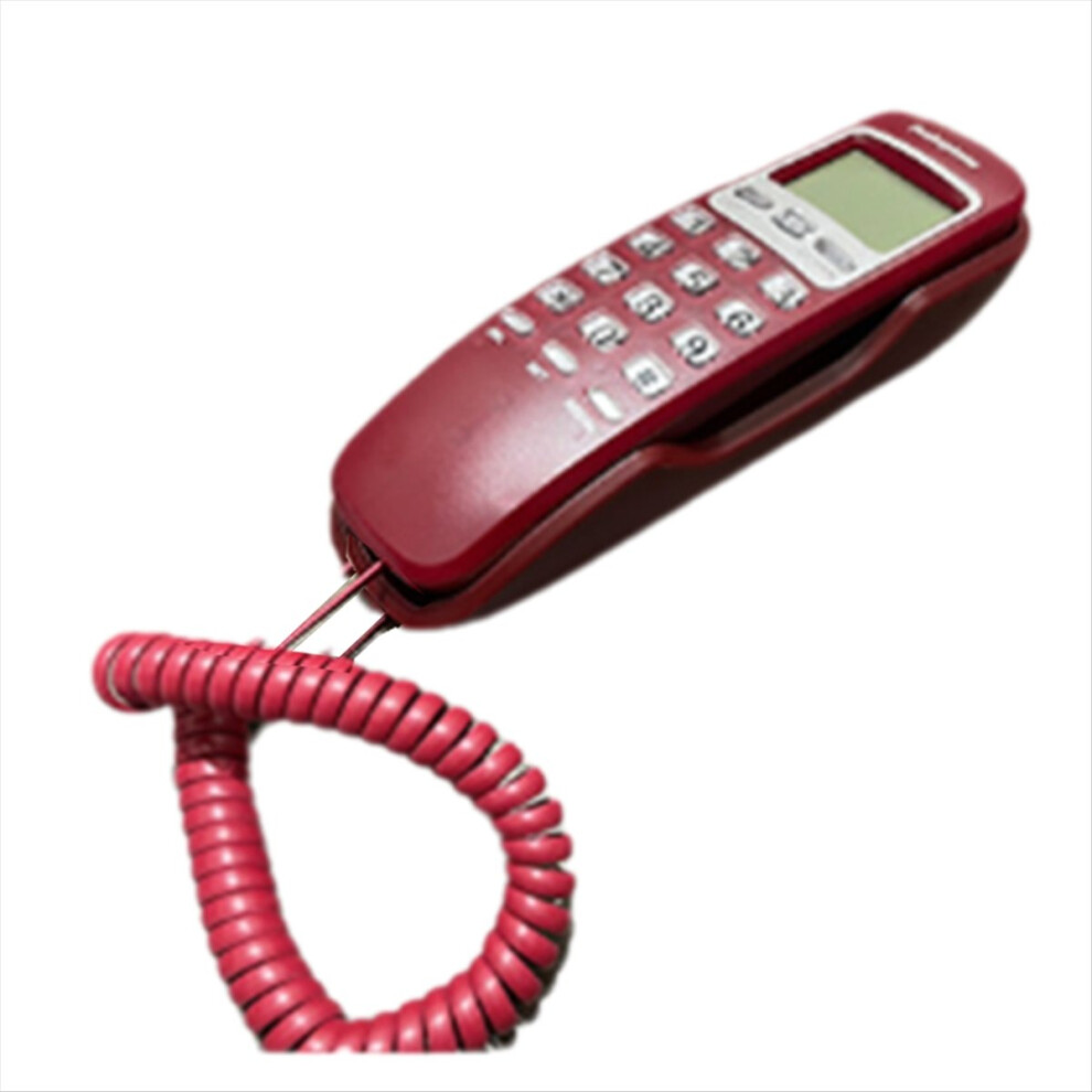 Corded Telephone, Caller Id Display, Wi Landline Phone, Red 4853721237387