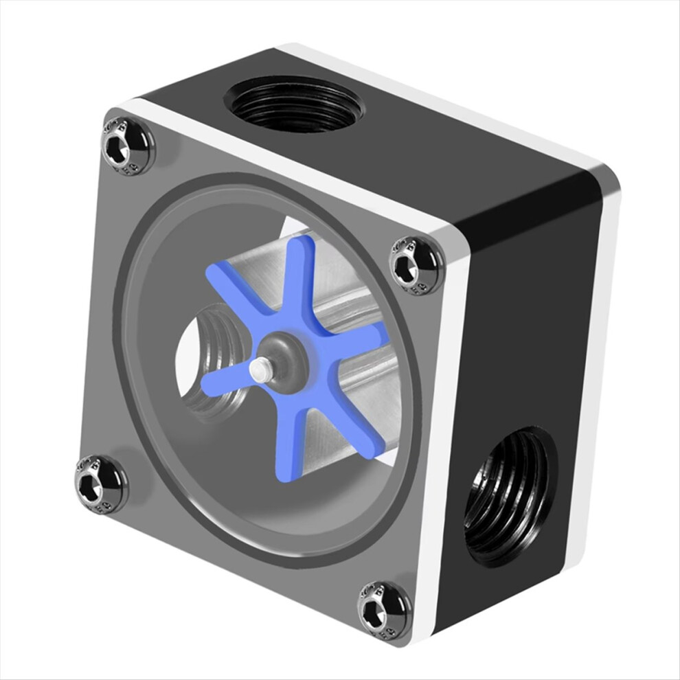 3Ways Water Cooling Flowmeter 6 Impeller Flow Meter Indicator 4853721221669