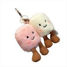 Fun Marshmallow Keychain Cute Soft Keychain Pendant Doll Pendant
