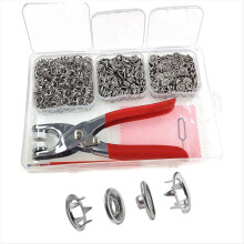 Snap Fasteners Kit 200 Sets, 9.5mm Fabric Snaps Clothing Snaps