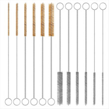 12-Pieces Brass Wire Brush Stainless Steel Wire Brush Set