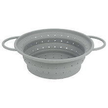 1pc Collapsible Draining Basket, Foldable Strainer Basket, Silicone Drainer for Kitchen and Dining Room