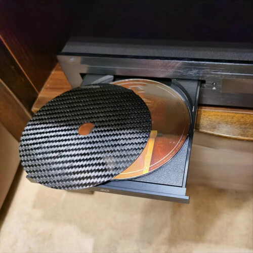 Hi-End Carbon Fiber CD Tape Disc Mat Base Tuning Pad 2
