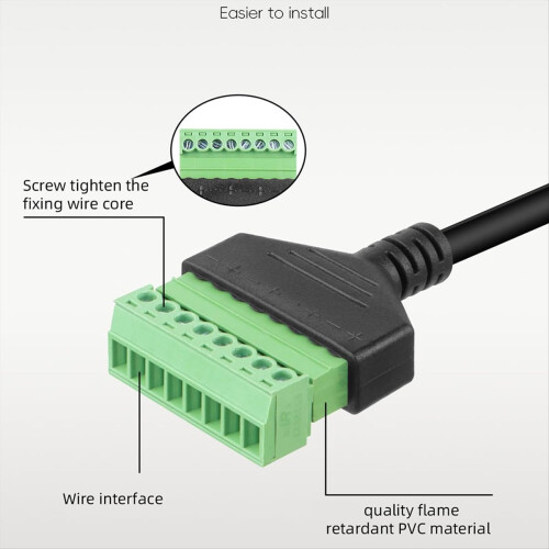 Câble d'extension sans soudure DB9, module de signal de connecteur terminal 2