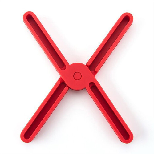 Foldable Dining Table Mat - Non-Slip, Heatproof Pot Holder, Red 2