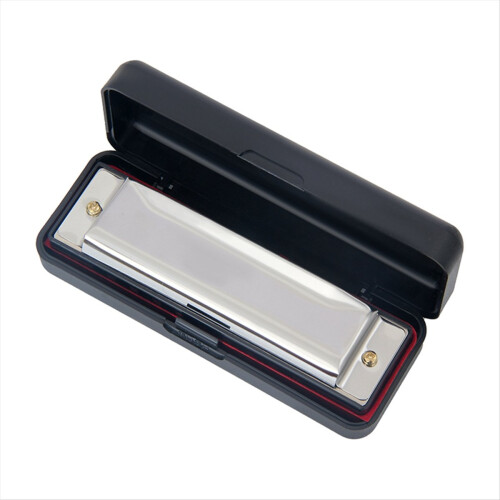 10 Hole Blues Harmonica C Key Instrument Εκπαιδευτικό Παιχνίδι Ασημί