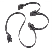 Cavo di alimentazione PCIe 6 pin maschio a 3 IDE per