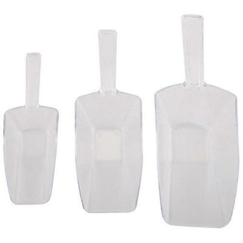 Set of 3 transparent plastic ice cream scoops 1