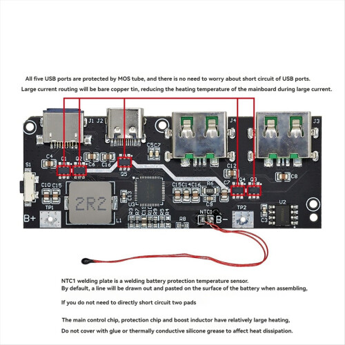 2PCS 22.5W Fast Charging Mobile Power Module 2