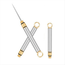 3 stuks draagbare titanium tandenstokers, zilver