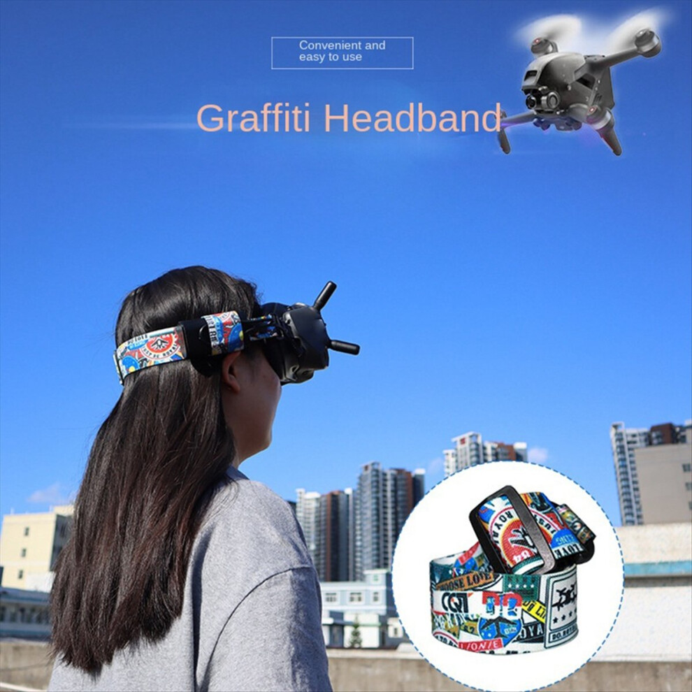 Suitable For Fpv Video Glasses Graffiti Color Headband Fixed Strap 4852900812964
